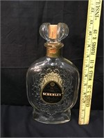 Vintage SHENLEY RESERVE Embossed Whiskey Decanter