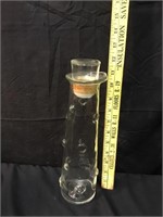 MCM Hobnail Glass Whiskey Bottle Decanter