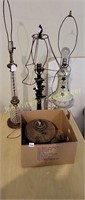 Kerosene bases, 3 different lamps