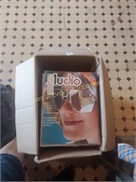 3 boxes of audio magazines