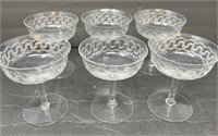 Crystal Champagne Glasses Set of Six