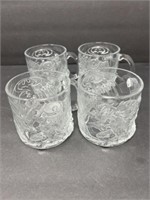 Four “Riddler" McDonald’s Glass Mugs