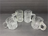 Four Glass McDonald’s Memorabilia Mugs