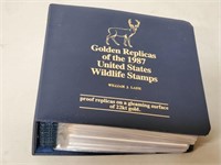 Golden Replicas of the 1987 U.S. Wildlife Stamps