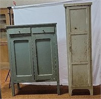 (2) Wooden Cabinets