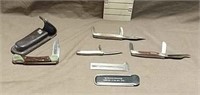 4 Knives, Calipers, Schrade Old Timer & Lock-
