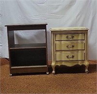 Vintage 3 Drawer Side Dresser & Microwave Cart
