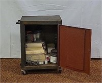 Rolling Cabinet w/Assorted Hardware