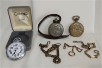 (3) Pocket Watches, Watch Fob's