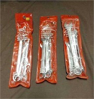 3 Wrench Sets, S.A.E. Combination, Flare Nut