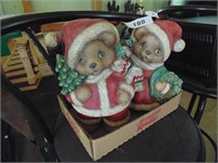 (2) Ceramic Christmas Bears