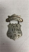 Antique Civil War Infantry Ladder badge