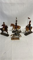 Vintage toy soldiers on horseback