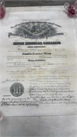 Medical diplomas from the 1800s