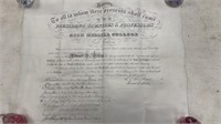 Rush Medical Diplomas 1800s