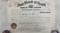 Medical Degree Certificates 1800’s