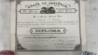 High school diploma from 1886