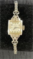 Lady Hamilton 14k white gold watch