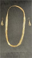 12KGF Gold Necklace and earrings