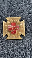 Two pins, one is Wesley Hospital Pin
