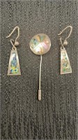 Navajo Jewelry  pin & earrings