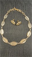 Barclay Gold Tone necklace & earrings