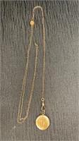 Vintage zipper chain necklace/locket