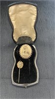 Antique Lava Cherub Cameo brooch &