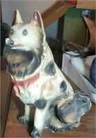 Chalkware collie dog