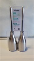 TWO NEW STAINLESS STEEL TOILET BRUSHES