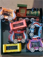 Pull along train set with circus animals