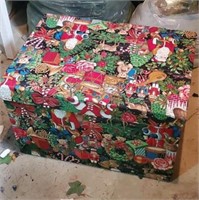 Decorative Christmas box full of ornaments