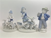 Set of 3 Gerold Porzellan Bavaria figurines- girl