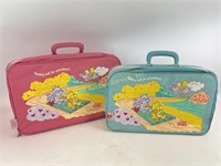 Care bears set of 2 vintages suitcases