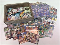 Collection of pogs- disney, Nintendo,  sports,