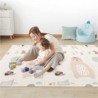 0.6 inch Thicker Foldable Baby Floor Mat Kidsclub