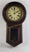 Antique wall clock - missing glass on dial door,