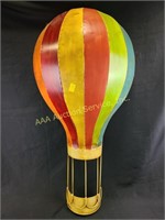 (3) painted metal hot air balloon wall decor