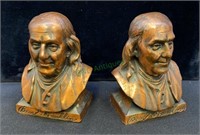 Beautiful pair of gold metallic Benjamin Franklin