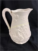 Antique English Parian porcelain jug, 19th
