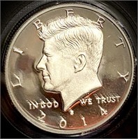 SILVER 2014 S cameo proof Kennedy Half