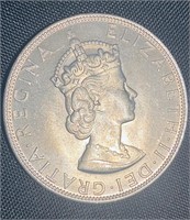 Large Silver 1964 Bermuda Crown
