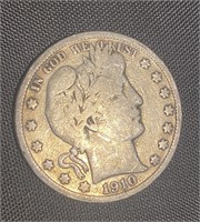 1910 S Barber Half Dollar