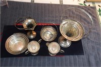 Lot of Handled Sterling Vases, Bowls and Weighted