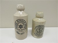 (2) Antique Stoneware Bottles (small chips)
