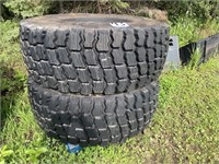 (2) Unused Michelin 23.5 R25 X Snow Plus