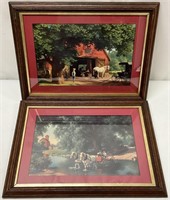 Pair Framed Paul Detlefren Prints