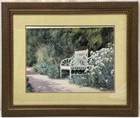 Framed Print of Victorian Bench