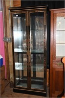Black Lacquer Chinese Curio Cabinet