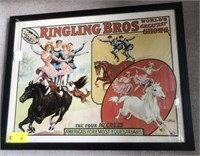 RINGLING BROS VINTAGE POSTER FRAMED